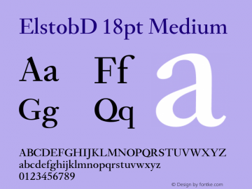 ElstobD 18pt Medium Version 1.008; ttfautohint (v1.8.3)图片样张