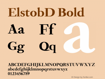 ElstobD Bold Version 1.008; ttfautohint (v1.8.3)图片样张