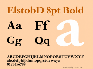 ElstobD 8pt Bold Version 1.008; ttfautohint (v1.8.3)图片样张