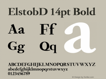 ElstobD 14pt Bold Version 1.008; ttfautohint (v1.8.3)图片样张