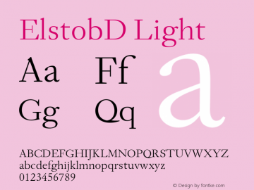 ElstobD Light Version 1.008; ttfautohint (v1.8.3)图片样张