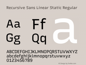 Recursive Sn Lnr St Version 1.060;hotconv 1.0.115;makeotfexe 2.5.65600图片样张