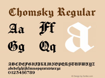 Chomsky Version 002.10 Font Sample