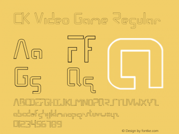 CK Video Game Regular 8/11/2003 Font Sample