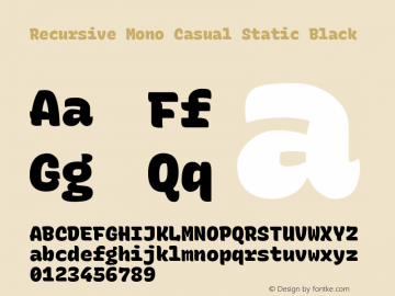 Recursive Mn Csl St Blk Version 1.063;hotconv 1.0.115;makeotfexe 2.5.65600 Font Sample