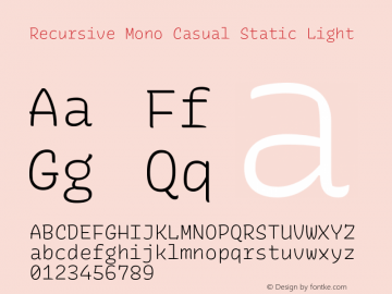 Recursive Mn Csl St Lt Version 1.063;hotconv 1.0.115;makeotfexe 2.5.65600 Font Sample