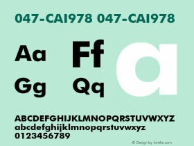 047-CAI978 047-CAI978 Version 3.0 Font Sample