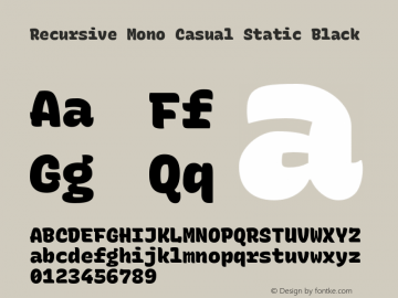 Recursive Mn Csl St Blk Version 1.064;hotconv 1.0.115;makeotfexe 2.5.65600 Font Sample