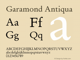 Garamond Antiqua Version 1.3 (Hewlett-Packard)图片样张