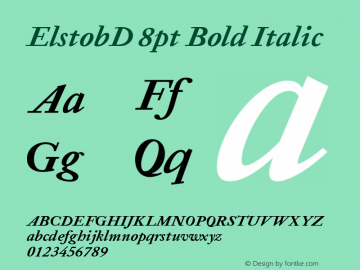 ElstobD 8pt Bold Italic Version 1.009; ttfautohint (v1.8.3)图片样张