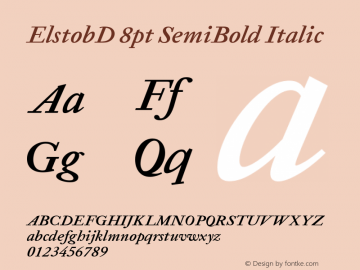 ElstobD 8pt SemiBold Italic Version 1.009; ttfautohint (v1.8.3)图片样张