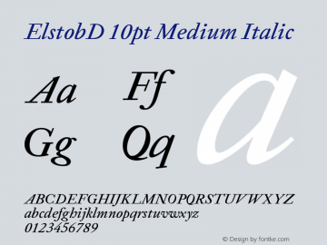 ElstobD 10pt Medium Italic Version 1.009; ttfautohint (v1.8.3)图片样张