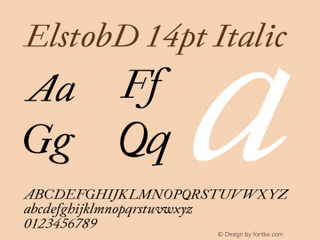 ElstobD 14pt Italic Version 1.009; ttfautohint (v1.8.3)图片样张