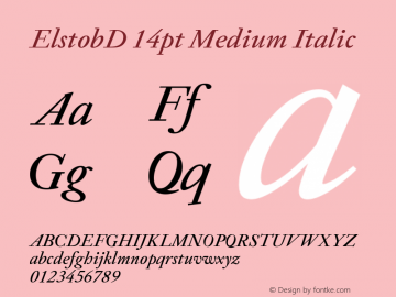 ElstobD 14pt Medium Italic Version 1.009; ttfautohint (v1.8.3)图片样张