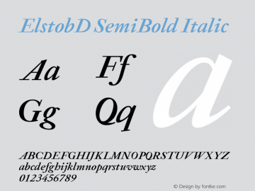 ElstobD SemiBold Italic Version 1.009; ttfautohint (v1.8.3)图片样张
