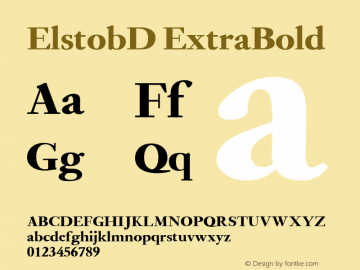 ElstobD ExtraBold Version 1.009; ttfautohint (v1.8.3)图片样张