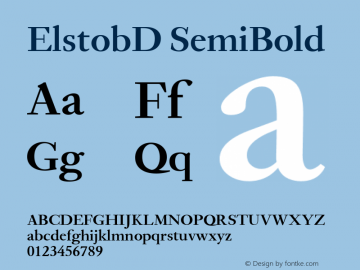 ElstobD SemiBold Version 1.009; ttfautohint (v1.8.3)图片样张