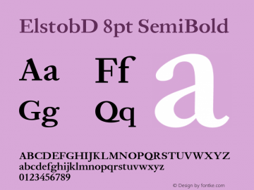 ElstobD 8pt SemiBold Version 1.009; ttfautohint (v1.8.3)图片样张