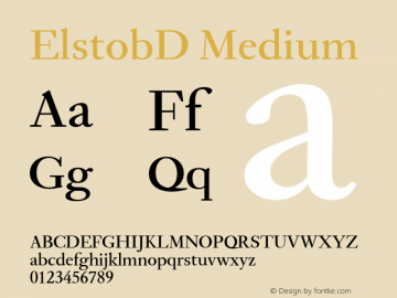 ElstobD Medium Version 1.009; ttfautohint (v1.8.3)图片样张