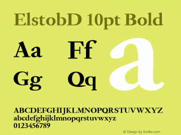 ElstobD 10pt Bold Version 1.009; ttfautohint (v1.8.3)图片样张