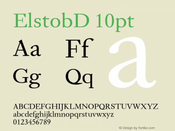 ElstobD 10pt Version 1.009; ttfautohint (v1.8.3)图片样张