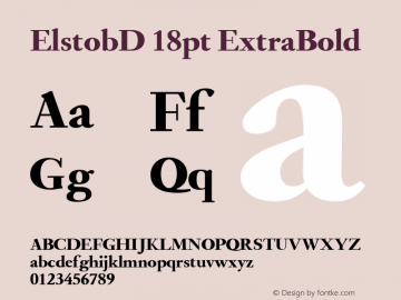 ElstobD 18pt ExtraBold Version 1.009; ttfautohint (v1.8.3)图片样张