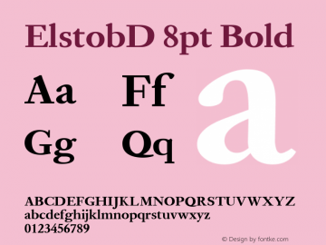 ElstobD 8pt Bold Version 1.009; ttfautohint (v1.8.3)图片样张