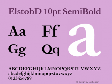 ElstobD 10pt SemiBold Version 1.009; ttfautohint (v1.8.3)图片样张