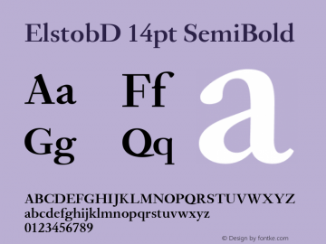 ElstobD 14pt SemiBold Version 1.009; ttfautohint (v1.8.3)图片样张