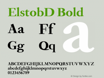 ElstobD Bold Version 1.009; ttfautohint (v1.8.3)图片样张