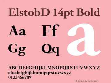 ElstobD 14pt Bold Version 1.009; ttfautohint (v1.8.3)图片样张