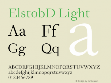 ElstobD Light Version 1.009; ttfautohint (v1.8.3)图片样张