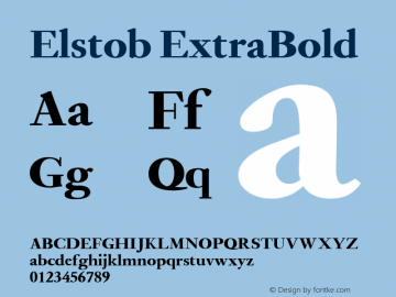 Elstob ExtraBold Version 1.009; ttfautohint (v1.8.3)图片样张