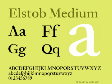 Elstob Medium Version 1.009; ttfautohint (v1.8.3)图片样张