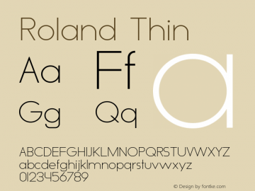 Roland Thin Version 1.000图片样张