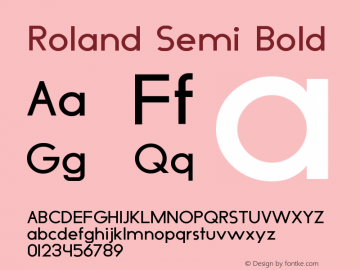Roland Semi Bold Version 1.000图片样张
