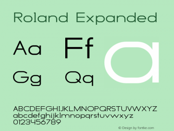 Roland Expanded Version 1.000 Font Sample