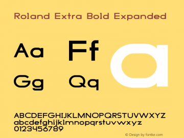 Roland Extra Bold Expanded Version 1.000图片样张