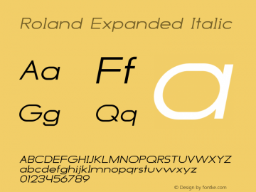 Roland Expanded Italic Version 1.000图片样张