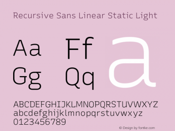 Recursive Sn Lnr St Lt Version 1.065;hotconv 1.0.115;makeotfexe 2.5.65600; ttfautohint (v1.8.3)图片样张