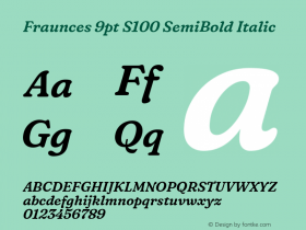 Fraunces 9pt S100 SemiBold Italic Version 1.000; ttfautohint (v1.8.3) Font Sample