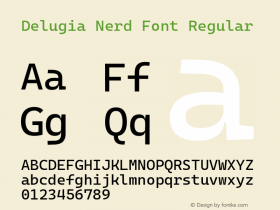 Delugia Nerd Font v2009.14图片样张
