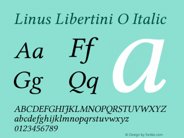 Linus Libertini O Italic Version 7.000;RELEASE图片样张