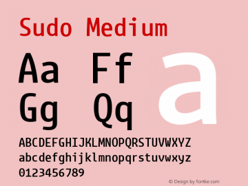Sudo Medium Version 0.051 Font Sample