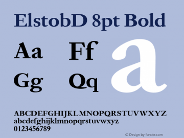 ElstobD 8pt Bold Version 1.010; ttfautohint (v1.8.3)图片样张