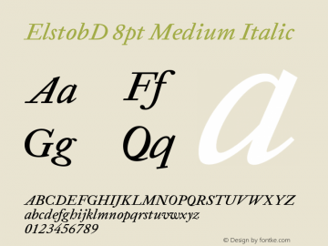 ElstobD 8pt Medium Italic Version 1.010; ttfautohint (v1.8.3)图片样张