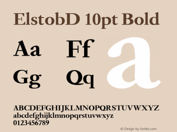 ElstobD 10pt Bold Version 1.010; ttfautohint (v1.8.3)图片样张