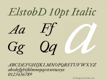 ElstobD 10pt Italic Version 1.010; ttfautohint (v1.8.3)图片样张
