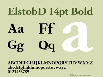 ElstobD 14pt Bold Version 1.010; ttfautohint (v1.8.3)图片样张