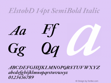 ElstobD 14pt SemiBold Italic Version 1.010; ttfautohint (v1.8.3)图片样张